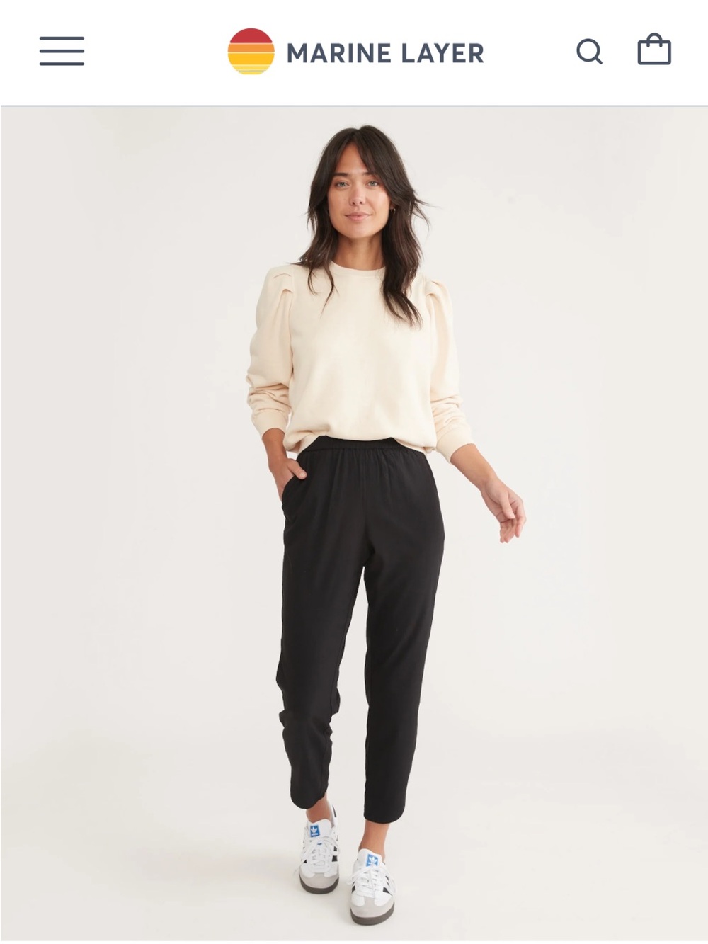 Marine Layer Allison Black Pants